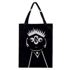 Black And White Voodoo Man Classic Tote Bag by Valentinaart