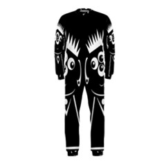 Black And White Voodoo Man Onepiece Jumpsuit (kids) by Valentinaart