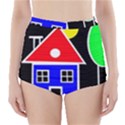 Kids drawing High-Waisted Bikini Bottoms View1