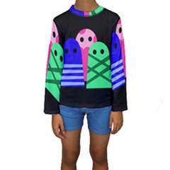 Three Monsters Kid s Long Sleeve Swimwear