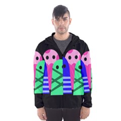 Three Monsters Hooded Wind Breaker (men) by Valentinaart