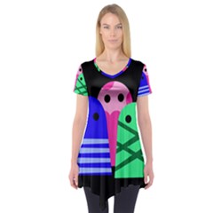 Three Monsters Short Sleeve Tunic 