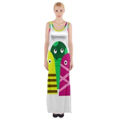 Three Mosters Maxi Thigh Split Dress by Valentinaart