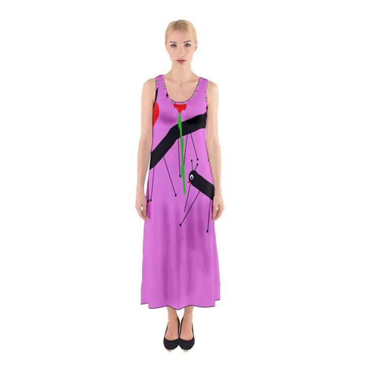 Centipedes Sleeveless Maxi Dress