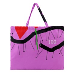 Centipedes Zipper Large Tote Bag