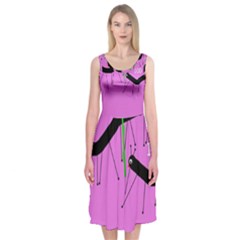 Centipedes Midi Sleeveless Dress