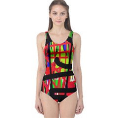 Colorful Abstraction One Piece Swimsuit by Valentinaart