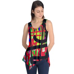 Colorful Abstraction Sleeveless Tunic