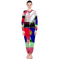 Abstract Train Onepiece Jumpsuit (ladies)  by Valentinaart