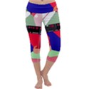 Abstract train Capri Yoga Leggings View1