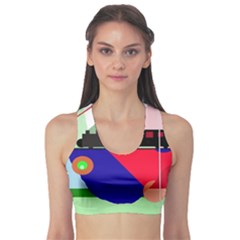 Abstract Train Sports Bra by Valentinaart