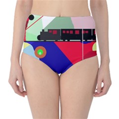 Abstract Train High-waist Bikini Bottoms