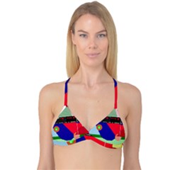 Abstract Train Reversible Tri Bikini Top by Valentinaart