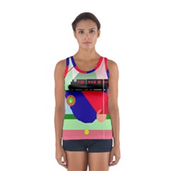 Abstract Train Women s Sport Tank Top 