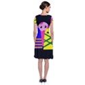 Three monsters Short Sleeve Front Wrap Dress View2