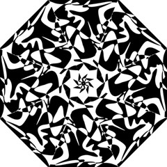 Black And White Elegant Pattern Folding Umbrellas