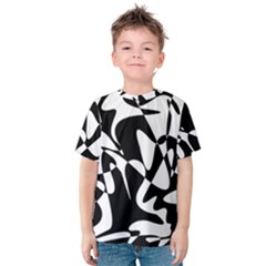 Black And White Elegant Pattern Kid s Cotton Tee