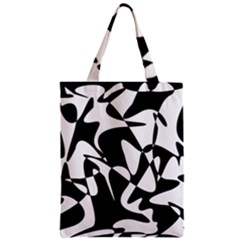 Black And White Elegant Pattern Zipper Classic Tote Bag