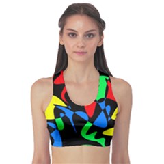 Colorful Abstraction Sports Bra by Valentinaart