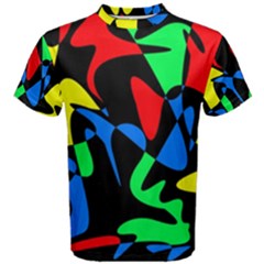 Colorful Abstraction Men s Cotton Tee by Valentinaart