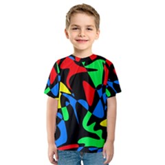 Colorful Abstraction Kid s Sport Mesh Tee