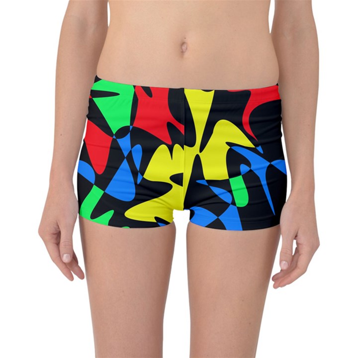 Colorful abstraction Reversible Boyleg Bikini Bottoms