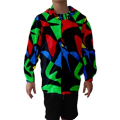 Colorful Abstraction Hooded Wind Breaker (kids) by Valentinaart