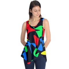 Colorful Abstraction Sleeveless Tunic