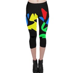 Colorful Abstraction Capri Leggings  by Valentinaart