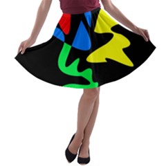 Colorful Abstraction A-line Skater Skirt