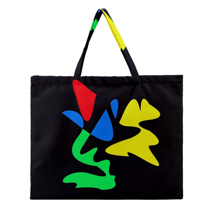 Colorful abstraction Zipper Large Tote Bag