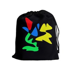 Colorful Abstraction Drawstring Pouches (extra Large)