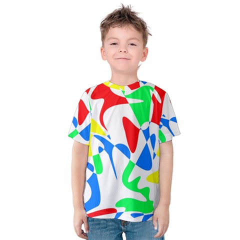 Colorful Abstraction Kid s Cotton Tee by Valentinaart