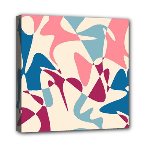 Blue, Pink And Purple Pattern Mini Canvas 8  X 8  by Valentinaart