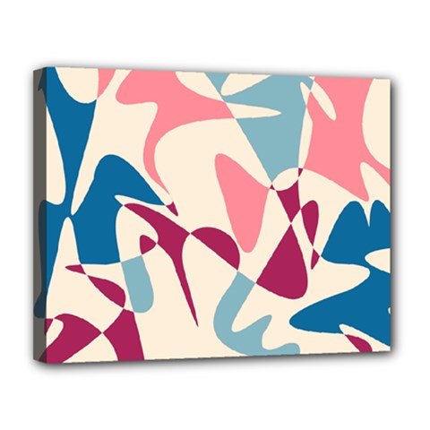 Blue, Pink And Purple Pattern Canvas 14  X 11  by Valentinaart