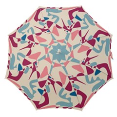 Blue, Pink And Purple Pattern Straight Umbrellas