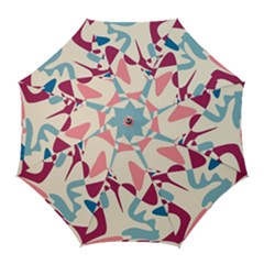 Blue, Pink And Purple Pattern Golf Umbrellas