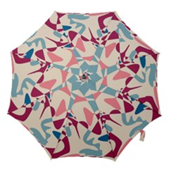 Blue, Pink And Purple Pattern Hook Handle Umbrellas (small)