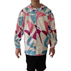 Blue, Pink And Purple Pattern Hooded Wind Breaker (kids) by Valentinaart