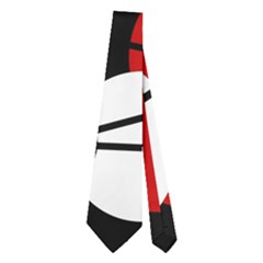 Red, Black And White Pattern Neckties (two Side)  by Valentinaart