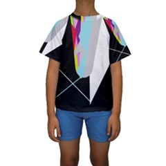 Colorful Abstraction Kid s Short Sleeve Swimwear