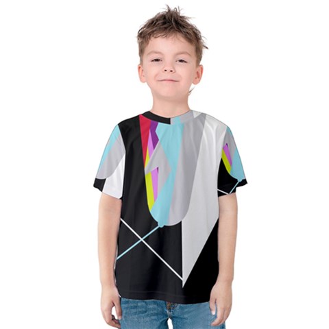 Colorful Abstraction Kid s Cotton Tee by Valentinaart