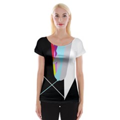 Colorful Abstraction Women s Cap Sleeve Top by Valentinaart