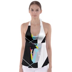 Colorful Abstraction Babydoll Tankini Top