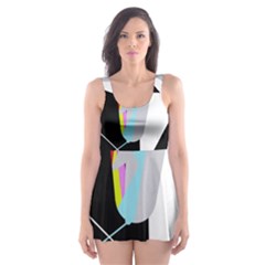 Colorful Abstraction Skater Dress Swimsuit