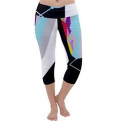 Colorful Abstraction Capri Yoga Leggings