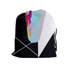 Colorful Abstraction Drawstring Pouches (extra Large)