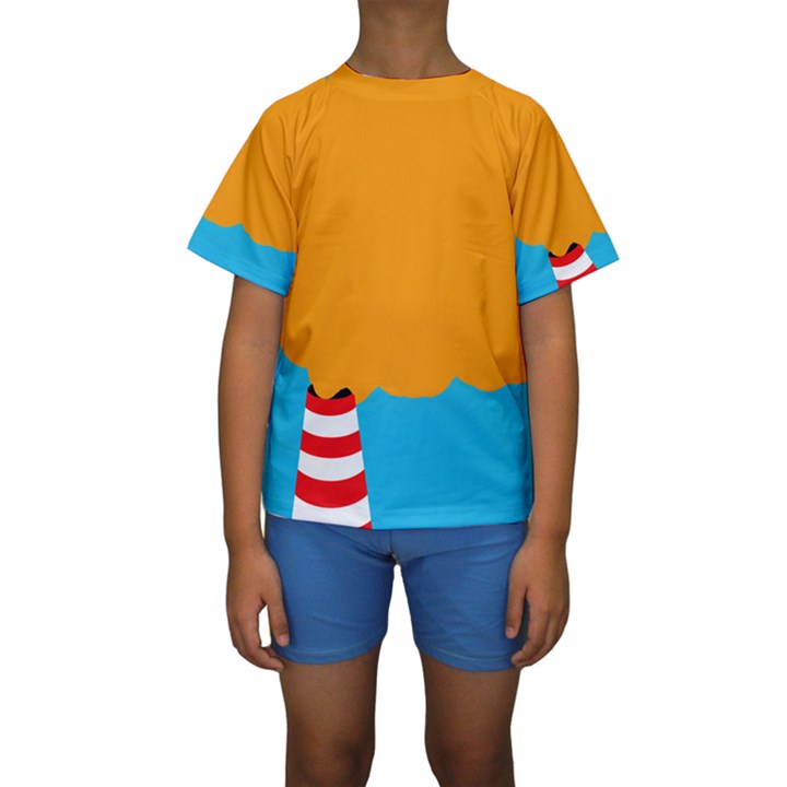 Chimney Kid s Short Sleeve Swimwear