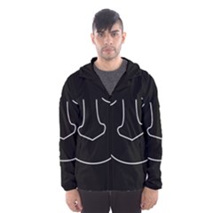 Sleeping Face Hooded Wind Breaker (men) by Valentinaart