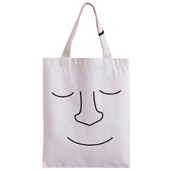 Sleeping Face Zipper Classic Tote Bag by Valentinaart